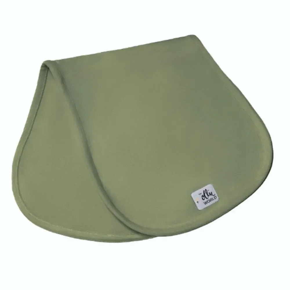 The Ollie World Baby Olive Green Burp Cloth